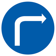 VIRAGE A DROITE D.80mm OBLIGATION DIAM, 80