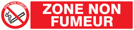 ZONE NON FUMEUR 330x75mm INTERDICTION 330X75