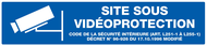 SITE SOUS VIDEOPROTECTION 330x75mm INFORMATION 330X75
