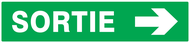 SORTIE FLECHE A DROITE 330x75mm SECOURS 330X75