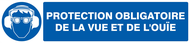 PROTECTION OBLIGATOIRE VUE/OUIE 330x75mm OBLIGATION 330X75
