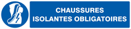 CHAUSSURES ISOLANTES OBLIGATOIRES 330x75 OBLIGATION 330X75