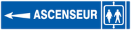 ASCENSEUR FLECHE A GAUCHE 330x75mm INFORMATION 330X75