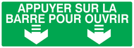 APPUYER SUR LA BARRE POUR OUVRIR 330x120 SECOURS 330X120