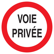 VOIE PRIVEE CIRCULATION INTERDITE D.180m INTERDICTION DIAM, 180