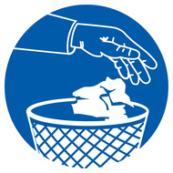 UTILISEZ LES POUBELLES D.180mm OBLIGATION DIAM, 180