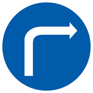 VIRAGE A DROITE D.180mm OBLIGATION DIAM, 180