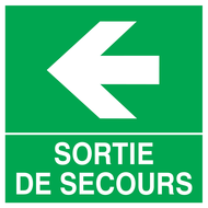 SORTIE DE SECOURS FLECHE A GAUCHE 200x20 SECOURS 200X200