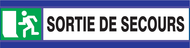 SORTIE DE SECOURS D-SIGN 180x45mm D-SIGN SECOURS