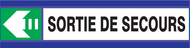 SORTIE DE SECOURS FLECHE A GAUCHE D-SIGN D-SIGN SECOURS