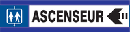 ASCENSEUR FLECHE A GAUCHE D-SIGN 180x45m D-SIGN INFORMATION