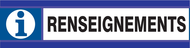 RENSEIGNEMENTS D-SIGN 180x45mm D-SIGN INFORMATION