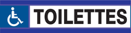 TOILETTES HANDICAPES D-SIGN 180x45mm D-SIGN INFORMATION