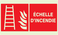 ECHELLE D'INCENDIE LUMINESCENT 330x200mm PHOTOLUM,INCENDIE 330X200
