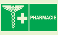 PHARMACIE LUMINESCENT 330x200mm PHOTOLUM,SECOURS 330X200