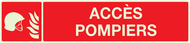 ACCES POMPIERS LUMINESCENT 330x75mm PHOTOLUM,INCENDIE 330X75