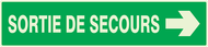 SORTIE DE SECOURS FLECHE A DROITE LUMINE PHOTOLUM,SECOURS 330X75