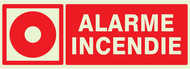 ALARME INCENDIE LUMINESCENT 330x120mm PHOTOLUM,INCENDIE 330X120