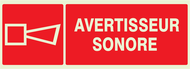 AVERTISSEUR SONORE LUMINESCENT 330x120mm PHOTOLUM,INCENDIE 330X120