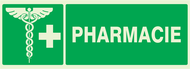 PHARMACIE LUMINESCENT 330x120mm PHOTOLUM,SECOURS 330X120