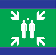 POINT DE RASSEMBLEMENT D-SIGN 100x100mm D-SIGN SECOURS