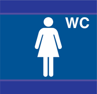 TOILETTES DAMES D-SIGN 100x100mm D-SIGN INFORMATION