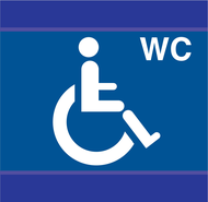 TOILETTES HANDICAPES D-SIGN 100x100mm D-SIGN INFORMATION