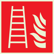 ECHELLE D'INCENDIE LUMINESCENT 200x200mm PHOTOLUM,INCENDIE 200X200