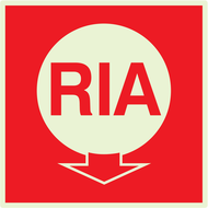 R.I.A LUMINESCENT 200x200mm PHOTOLUM,INCENDIE 200X200