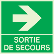 SORTIE DE SECOURS FLECHE A DROITE LUMINE PHOTOLUM,SECOURS 200X200