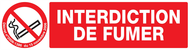 INTERDICTION DE FUMER (DECRET DU 15/11/2 DANGER 200X52 ADHESIF
