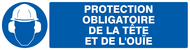 PROTECTION OBLIGATOIRE TETE ET OUIE 200x OBLIGATION 200X52 ADHESIF