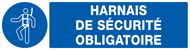 HARNAIS DE SECURITE OBLIGATOIRE 200x52mm OBLIGATION 200X52 ADHESIF