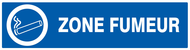 ZONE FUMEUR 200x52mm INFORMATION 200X52 ADHESIF