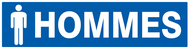 TOILETTES HOmmES 200x52mm INFORMATION 200X52 ADHESIF