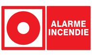 ALARME INCENDIE 330x200mm INCENDIE 330X200 ADHESIF