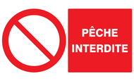 PECHE INTERDITE 330x200mm INTERDICTION 330X200 ADHESIF