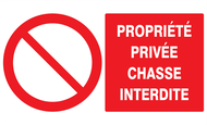 PROPRIETE PRIVEE CHASSE INTERDITE 330x20 INTERDICTION 330X200 ADHESIF