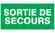 SORTIE DE SECOURS 330x200mm SECOURS 330X200 ADHESIF