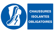 CHAUSSURES ISOLANTES OBLIGATOIRES 330x20 OBLIGATIONS 330X200 ADHESIF