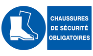 CHAUSSURES DE SECURITE OBLIGATOIRES 330x OBLIGATIONS 330X200 ADHESIF