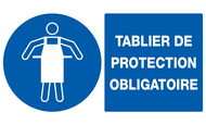 TABLIER DE PROTECTION OBLIGATOIRE 330x20 OBLIGATIONS 330X200 ADHESIF