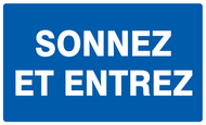 SONNEZ ET ENTREZ 330x200mm INFORMATION 330X200 ADHESIF