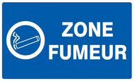 ZONE FUMEUR 330x200mm INFORMATION 330X200 ADHESIF