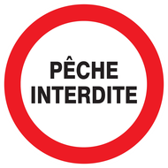 PECHE INTERDITE D.300mm INTERDICTION DIAM 300 ADHESIF