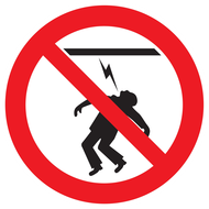 HAUTE TENSION DEFENSE DE TOUCHER D.420mm INTERDICTION DIAM 420 ADHESIF