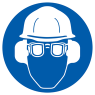 PROTECTION OBLIGATOIRE TETE/VUE/OUIE D.4 OBLIGATION DIAM 420 ADHESIF