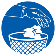 UTILISEZ LES POUBELLES D.420mm OBLIGATION DIAM 420 ADHESIF