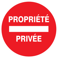 PROPRIETE PRIVEE D.80mm INTERDICTION DIAM 80 ADHESIF