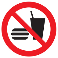 INTERDICTION DE MANGER OU DE BOIRE D.80m INTERDICTION DIAM 80 ADHESIF